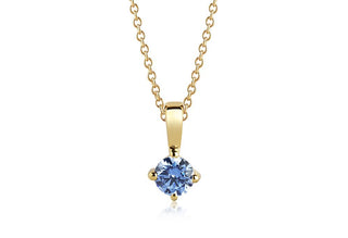 Collier 925/- vg Zirkonia blau