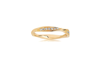 RING CETARA - 18K GOLD vergoldet mit weißen Zirkonia