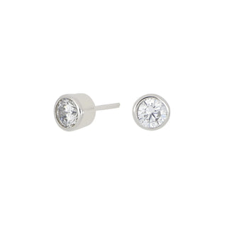 Ohrstecker 925/- rh Zirkonia 5mm Zarge