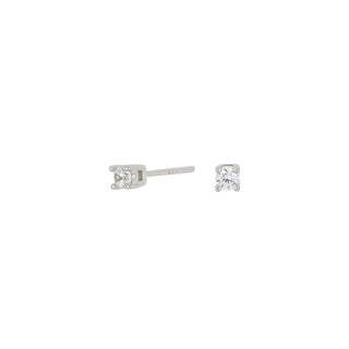 Ohrstecker 925/- rh Zirkonia 4mm Krappen 4