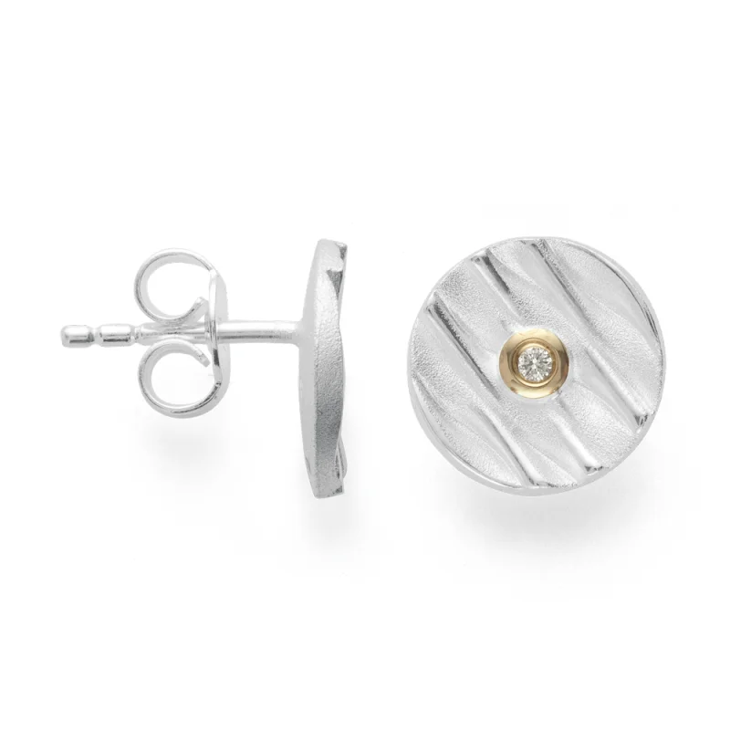 Ohrstecker in Silber und Gold, Juwelier Schafranek